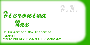 hieronima max business card